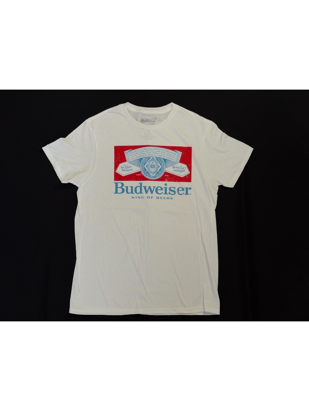 New King of Beers Graphic White Shirt Size Medium